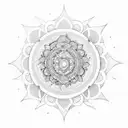 sternum buddhist tattoo design idea