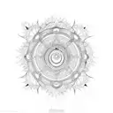 sternum buddhist tattoo design idea