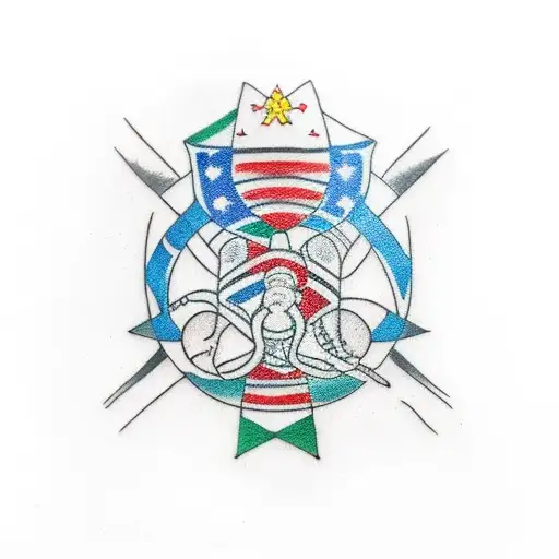 A round image, Nigeria, Camarroon, England, Norway, and Spain incorporate these cultures to make an interesting design. tattoo design idea