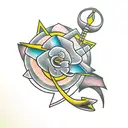 Arrow with Heather Flowers tattoo design idea