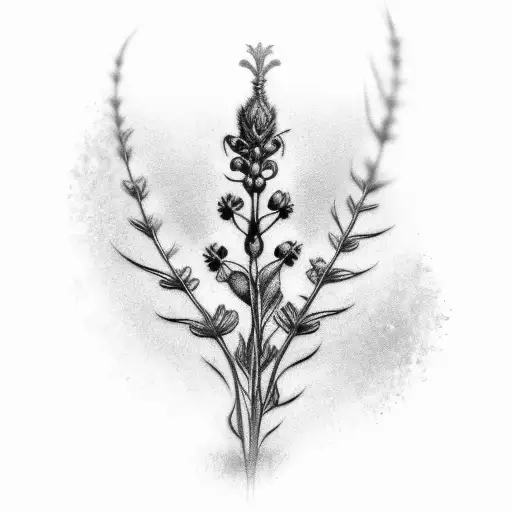 vervain (verbana) tattoo design idea
