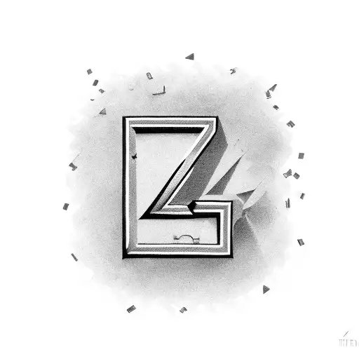 the number 24 made out of tiny little X alphabet tattoo design idea
