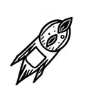 medium rocket tattoo design idea