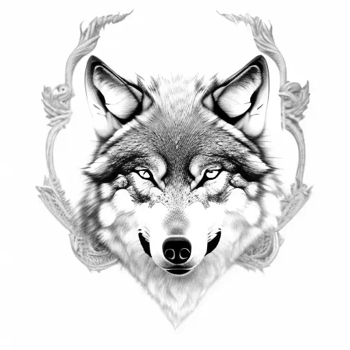 Viking Wolf tattoo design idea