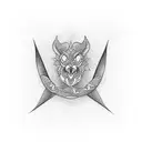 normal karma boomerang tattoo design idea