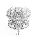 normal karma boomerang tattoo design idea