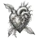 The world felt cold and empty without his mother's warm embrace, a gaping hole left in his heart where her love used to  tattoo design idea