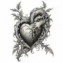 The world felt cold and empty without his mother's warm embrace, a gaping hole left in his heart where her love used to  tattoo design idea