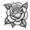 Rose with bud made of 100 dollar bill hand tattoo  tattoo design idea