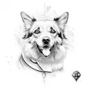 bluey dog mom tattoo design idea