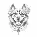 bluey dog mom tattoo design idea