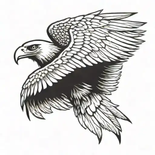 eagle wings tattoo design idea