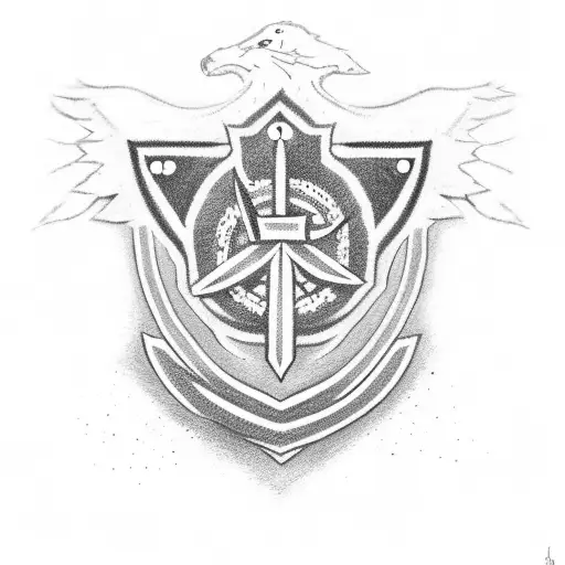 Ukrainian trident and Canada flag tattoo design idea