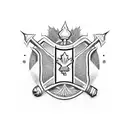 Ukrainian trident and Canada flag tattoo design idea