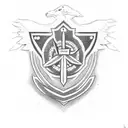 Ukrainian trident and Canada flag tattoo design idea