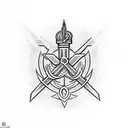 Ukrainian trident and Canada flag tattoo design idea