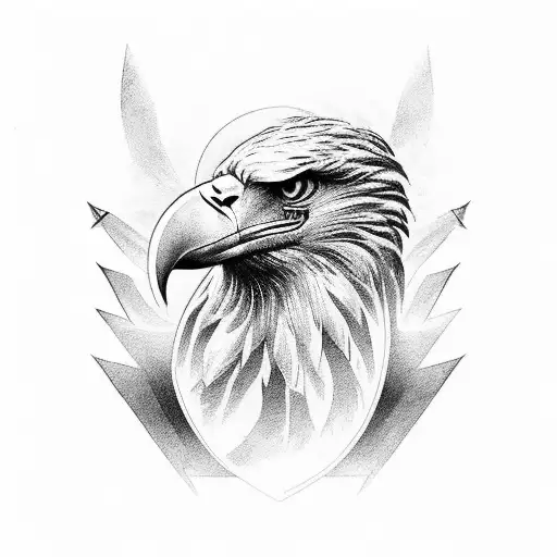 Prometheus, his face resolute despite the pain, gazing defiantly upwards as the eagle carries him to freedom tattoo design idea