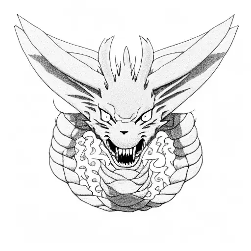 haku as a dragon from spirited away, akamaru from naruto, and mamoru from kamisama kiss tattoo design idea