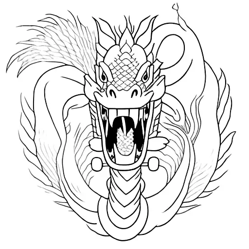 haku dragon from spirited away tattoo design idea