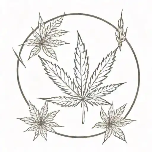marijuana joint tattoo design idea