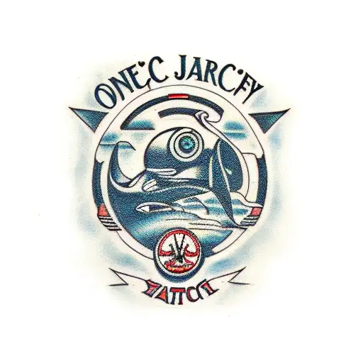 mech orca tattoo design idea