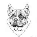 cane corso tattoo design idea