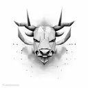 raging bull tattoo design idea
