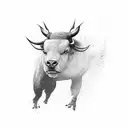 raging bull tattoo design idea