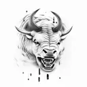 raging bull tattoo design idea