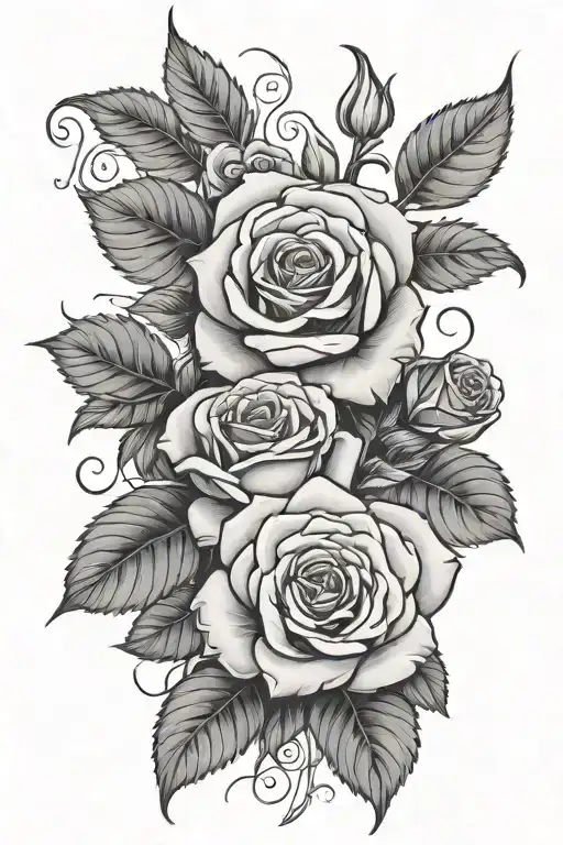 Roses with pointy vines that grow around the shoulder tattoo design idea