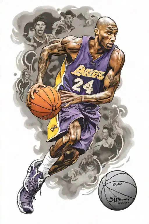 kobe braynt basketball tatto for leg tattoo design idea
