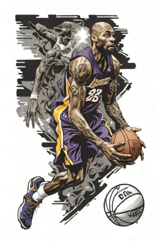 kobe braynt basketball tatto for leg tattoo design idea