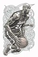 kobe braynt basketball tatto for leg tattoo design idea