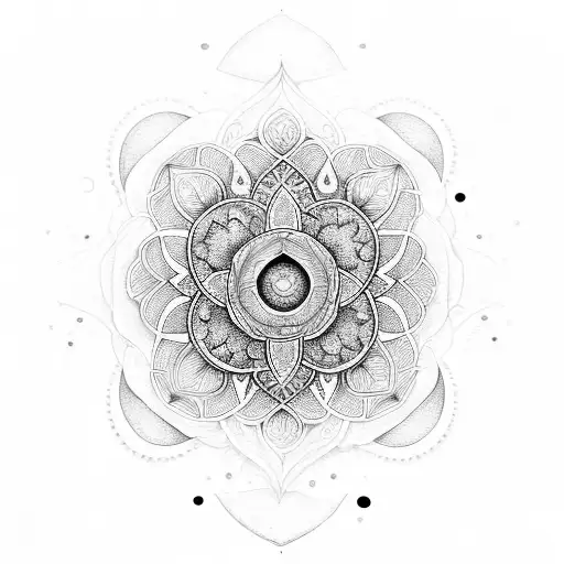 root chakra floral tattoo design idea