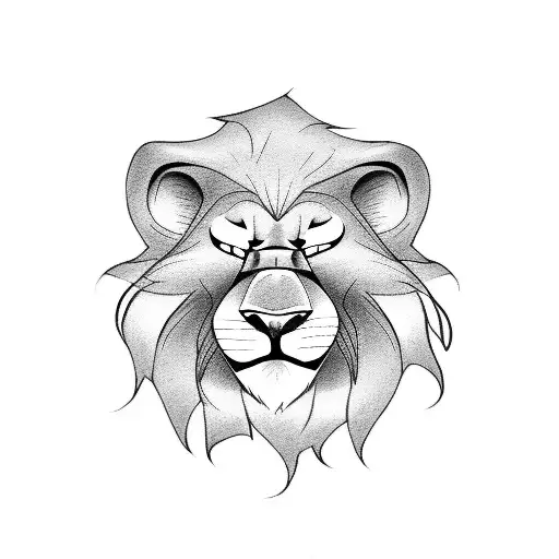 mufasa clouds tattoo design idea