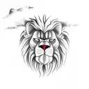 mufasa clouds tattoo design idea