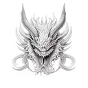 Wyvern realistic  tattoo design idea