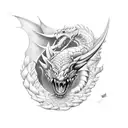 Wyvern realistic  tattoo design idea