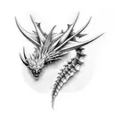 Wyvern realistic  tattoo design idea
