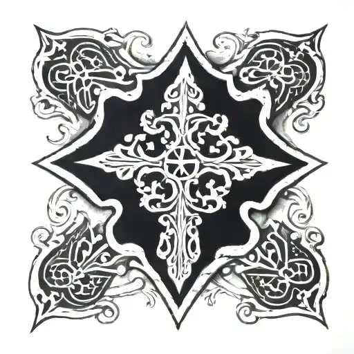 chrome hearts cross tattoo tattoo design idea