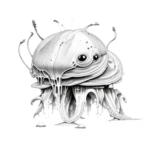 cordiceps fungus tattoo design idea