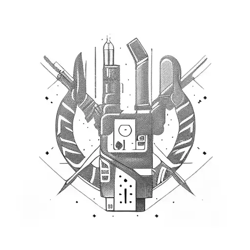 Sleeve, Gamer, guns, cars, norse mythology, bone hand tattoo design idea