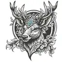 deer tattoo design idea