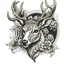 deer tattoo design idea
