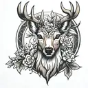 deer tattoo design idea