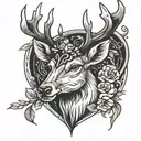 deer tattoo design idea