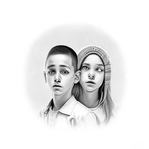 my children, Guilherme and Rita tattoo design idea