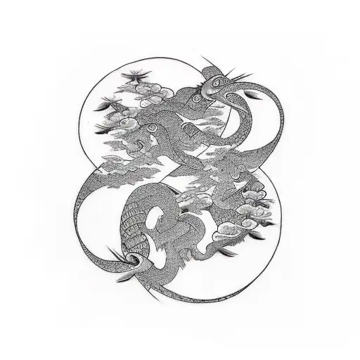 tattoo that represents my children, Guilherme and Rita, Japanese style  tattoo design idea