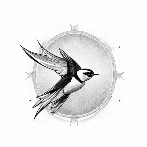 Swallow Bird tattoo design idea