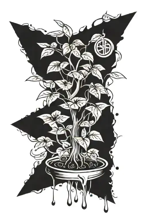 money tree tattoo design idea